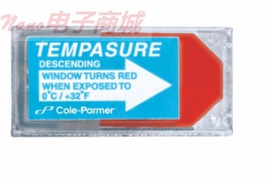 Cole-Parmer TEMPCOPD02C10PK 不可逆的低温指标递减，36°F（2°C），10 PK