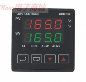 Love controls 16C-2 温度控制，1/16 DIN，温度输入，电压脉冲输出